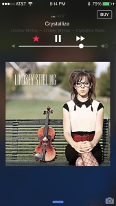 Seriously, guys. I'm listening to music on my iPhone trying to get this bad boy done. Love me some Lindsey Stirling!